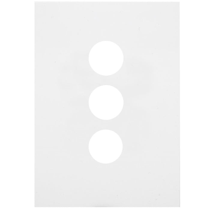 Hager Finesse 3 Gang Switch Plate Matt White