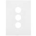 Hager Finesse 3 Gang Switch Plate Matt White
