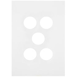 Hager Finesse 5 Gang Switch Plate