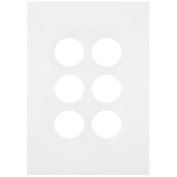 Hager Finesse 6 Gang Switch Plate