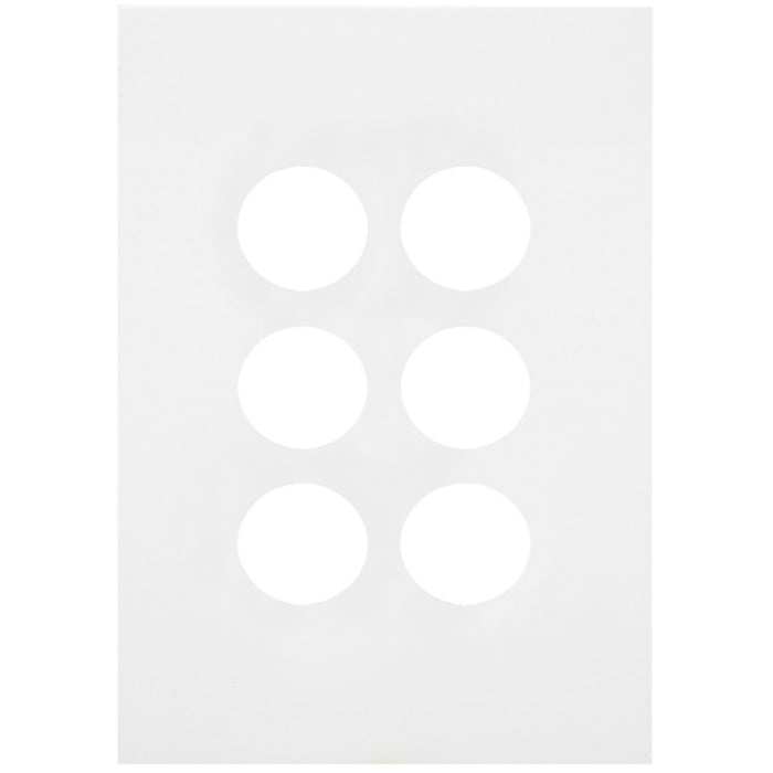 Hager Finesse 6 Gang Switch Plate