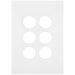 Hager Finesse 6 Gang Switch Plate Matt White