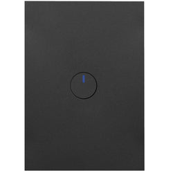 Hager Finesse 1 Gang Switch c/w 240V Press Mech Matt Black