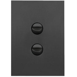 Hager Finesse 2 Gang Switch Plate c/w Mechs Matt Black