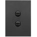 Hager Finesse 2 Gang Switch Plate c/w Mechs Matt Black