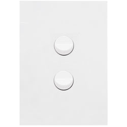 Hager Finesse 2 Gang Switch Plate c/w Mechs Matt White
