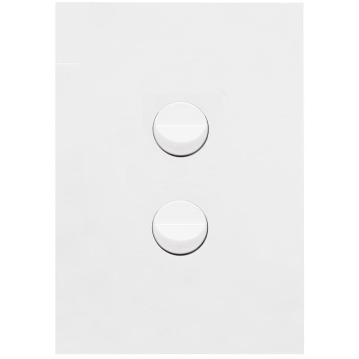 Hager Finesse 2 Gang Switch Plate c/w Mechs Matt White