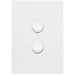 Hager Finesse 2 Gang Switch Plate c/w Mechs Matt White