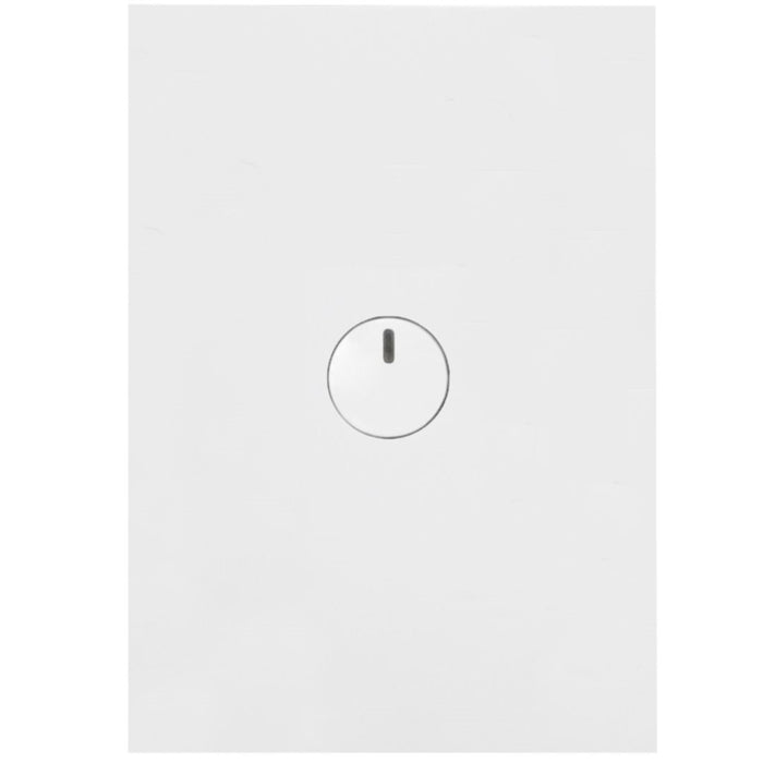 Hager Finesse 1 Gang Switch c/w 240V Push Button Mech Matt White