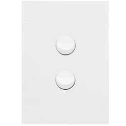 Hager Finesse 2 Gang Switch Plate c/w Mechs