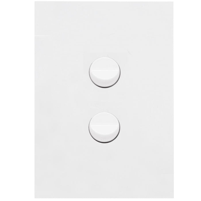 Hager Finesse 2 Gang Switch Plate c/w Mechs