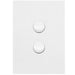 Hager Finesse 2 Gang Switch Plate c/w Mechs