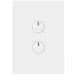 Hager Finesse 2 Gang Switch c/w 240V Press Mechs