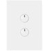 Hager Finesse 2 Gang Switch c/w 240V Push Button Mechs M