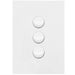 Hager Finesse 3 Gang Switch Plate c/w Mechs
