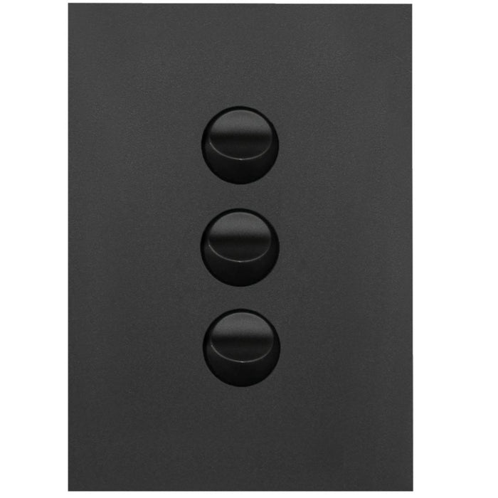 Hager Finesse 3 Gang Switch Plate c/w Mechs Matt White