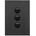Hager Finesse 3 Gang Switch Plate c/w Mechs Matt White