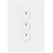 Hager Finesse 3 Gang Switch c/w 240V Press Mechs