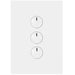 Hager Finesse 3 Gang Switch c/w 240V Push Button Mechs M