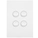 Hager Finesse 4 Gang Switch Plate c/w Mechs