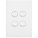 Hager Finesse 4 Gang Switch Plate c/w Mechs Matt White