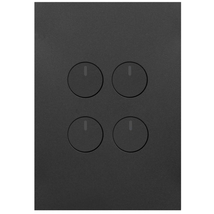 Hager Finesse 4 Gang Switch c/w 240V Press Mechs M
