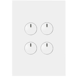 Hager Finesse 4 Gang Switch c/w 240V Press Mechs