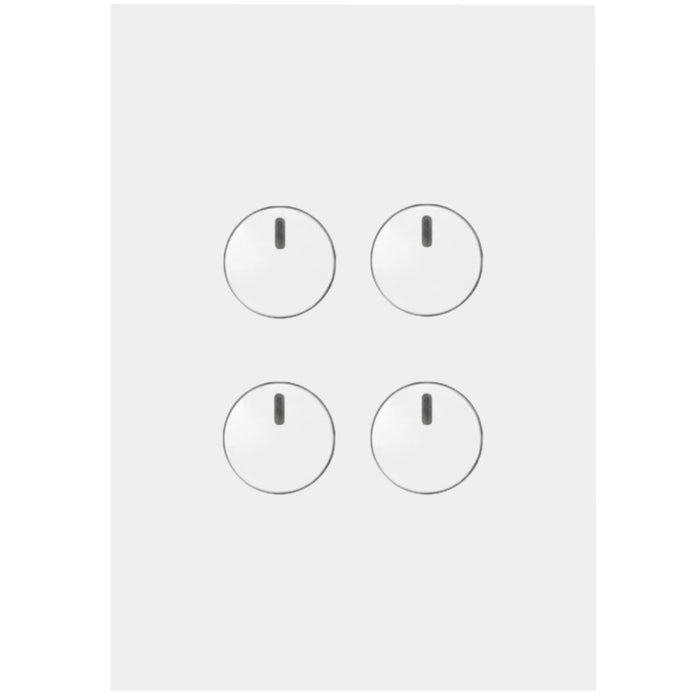 Hager Finesse 4 Gang Switch c/w 240V Press Mechs