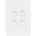 Hager Finesse 4 Gang Switch c/w 240V Press Mechs