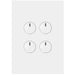 Hager Finesse 4 Gang Switch c/w 240V Push Button Mechs Matt White