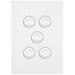 Hager Finesse 5 Gang Switch Plate c/w Mechs