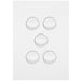 Hager Finesse 5 Gang Switch Plate c/w Mechs Matt White