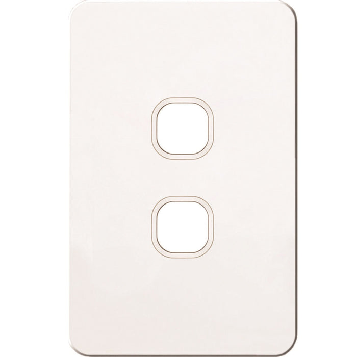 Hager Silhouette 2 Gang Hybrid Switch Plate