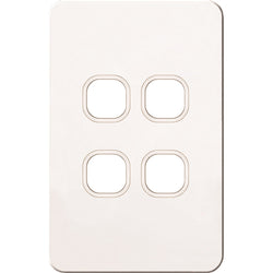 Hager Silhouette 4 Gang Hybrid Switch Plate
