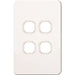 Hager Silhouette 4 Gang Hybrid Switch Plate