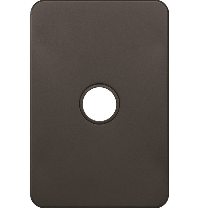 Hager Silhouette 1G Switch Plate No Mech Matt Black