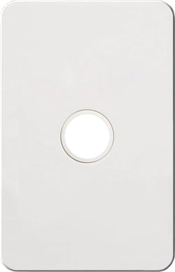 Hager Silhouette 1G Switch Plate No Mech Matt White