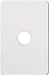 Hager Silhouette 1G Switch Plate No Mech Matt White