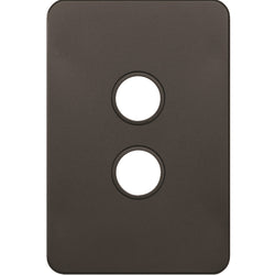 Hager Silhouette 2G Switch Plate No Mech Matt Black