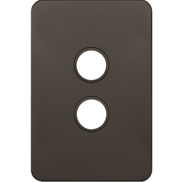 Hager Silhouette 2G Switch Plate No Mech Matt Black