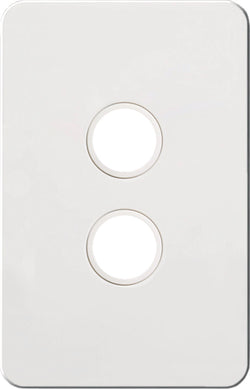 Hager Silhouette 2G Switch Plate No Mech Matt White