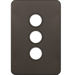 Hager Silhouette 3G Switch Plate No Mech Matt Black