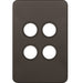 Hager Silhouette 4G Switch Plate No Mech Matt Black