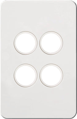 Hager Silhouette 4G Switch Plate No Mech Matt White