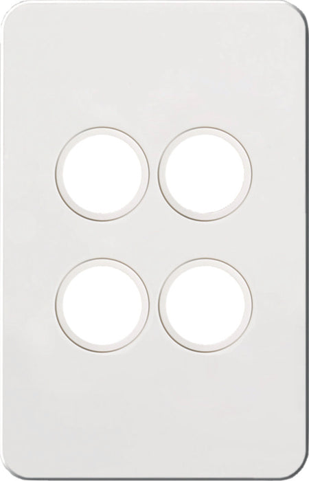 Hager Silhouette 4G Switch Plate No Mech Matt White