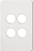 Hager Silhouette 4G Switch Plate No Mech Matt White
