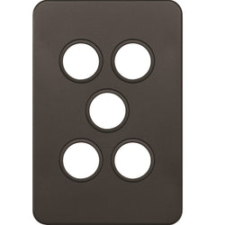 Hager Silhouette 5G Switch Plate No Mech Matt Black