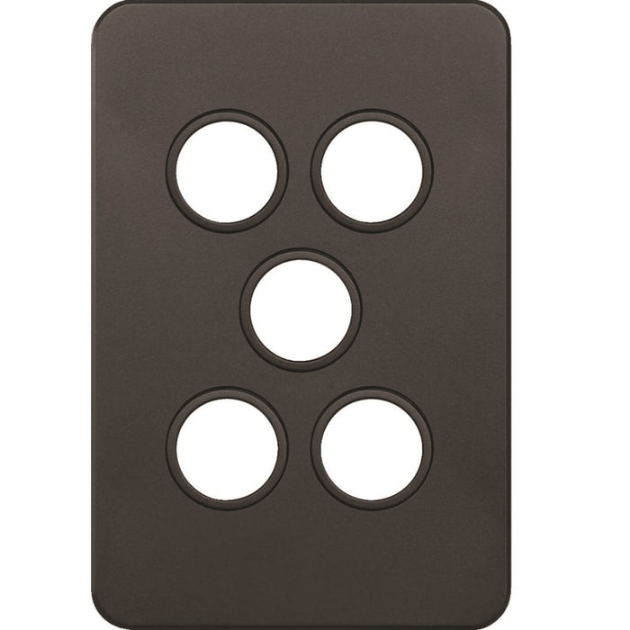 Hager Silhouette 5G Switch Plate No Mech Matt Black