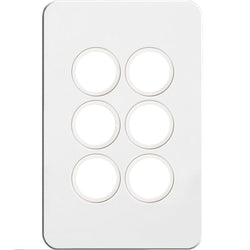 Hager Silhouette 6G Switch Plate No Mech