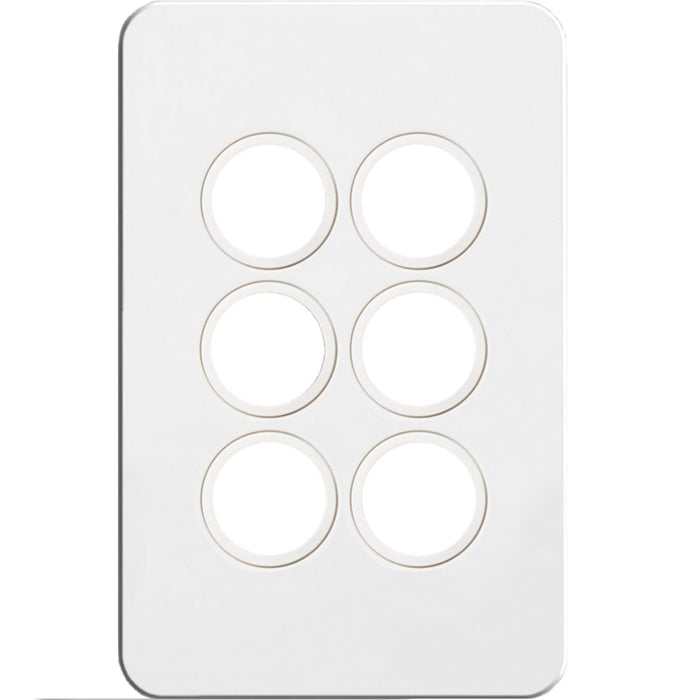 Hager Silhouette 6G Switch Plate No Mech